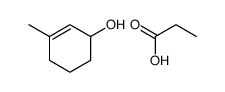 3-methylcyclohex-2-en-1-ol,propanoic acid结构式
