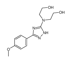 2-[2-hydroxyethyl-[5-(4-methoxyphenyl)-1H-1,2,4-triazol-3-yl]amino]ethanol结构式