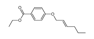 4-hex-2-enyloxy-benzoic acid ethyl ester结构式