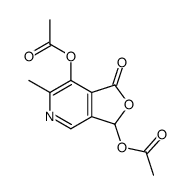 (7-acetyloxy-6-methyl-1-oxo-3H-furo[3,4-c]pyridin-3-yl) acetate结构式