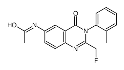 N-[2-(fluoromethyl)-3-(2-methylphenyl)-4-oxoquinazolin-6-yl]acetamide Structure