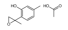 acetic acid,5-methyl-2-(2-methyloxiran-2-yl)phenol Structure