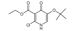 5-tert-butoxy-2-chloro-4-oxo-1,4-dihydro-pyridine-3-carboxylic acid ethyl ester结构式