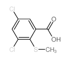 3,5-dichloro-2-methylsulfanyl-benzoic acid structure