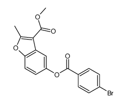 methyl 5-(4-bromobenzoyl)oxy-2-methyl-1-benzofuran-3-carboxylate结构式