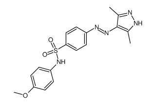 4-(3,5-dimethyl-1H-pyrazol-4-ylazo)-N-(4-methoxy-phenyl)-benzenesulfonamide Structure