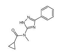 cyclopropanecarboxylic acid methyl-(5-phenyl-1H-[1,2,4]triazol-3-yl)-amide Structure
