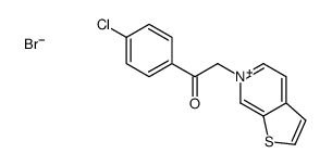 1-(4-chlorophenyl)-2-thieno[2,3-c]pyridin-6-ium-6-ylethanone,bromide Structure