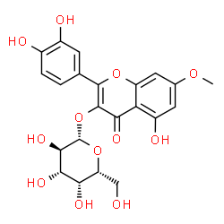 Rhamnetin 3-galactoside Structure