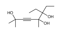 6-ethyl-2,5-dimethyloct-3-yne-2,5,6-triol结构式