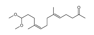 13,13-dimethoxy-6,10-dimethyltrideca-5,9-dien-2-one Structure
