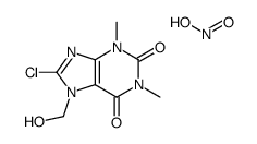 8-chloro-7-(hydroxymethyl)-1,3-dimethylpurine-2,6-dione,nitrous acid结构式