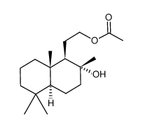 (1R,2R,4aS,8aS)-(+)-1-(2'-acetoxyethyl)-1,2,3,4,4a,5,6,7,8,8a-decahydro-2-hydroxy-2,5,5,8a-tetramethylnaphthalene结构式