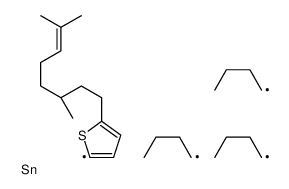 tributyl-[5-[(3S)-3,7-dimethyloct-6-enyl]thiophen-2-yl]stannane结构式