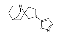 5-spiro[1-azabicyclo[2.2.2]octane-2,3'-pyrrolidine]-1'-yl-1,2-thiazole结构式