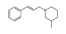 3-methyl-1-(3-phenylprop-2-enyl)piperidine Structure