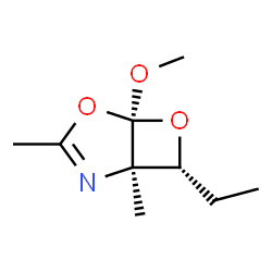 4,6-Dioxa-2-azabicyclo[3.2.0]hept-2-ene,7-ethyl-5-methoxy-1,3-dimethyl-,(1R,5S,7R)-rel-(9CI)结构式