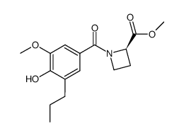 1-(4-hydroxy-3-methoxy-5-propylbenzoyl)azetidine-2R-carboxylic acid methyl ester结构式