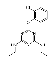 6-(2-chloro-phenoxy)-N,N'-diethyl-[1,3,5]triazine-2,4-diamine结构式