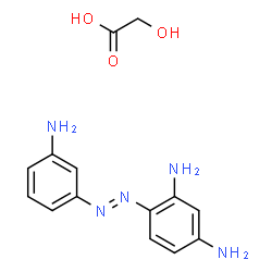 4-[(m-aminophenyl)azo]benzene-1,3-diamine hydroxyacetate结构式