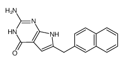 2-amino-4-oxo-6-(2-naphthylmethyl)-3,7-dihydropyrrolo[2,3-d]pyrimidine结构式