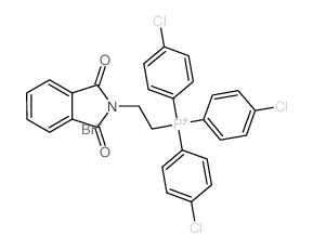 Phosphonium,tris(4-chlorophenyl)[2-(1,3-dihydro-1,3-dioxo-2H-isoindol-2-yl)ethyl]-, bromide(1:1) Structure