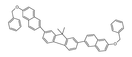 9,9-dimethyl-2,7-bis(6-phenylmethoxynaphthalen-2-yl)fluorene结构式