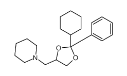 1-[(2-cyclohexyl-2-phenyl-1,3-dioxolan-4-yl)methyl]piperidine结构式