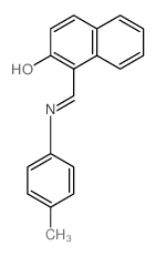 2-Naphthalenol,1-[[(4-methylphenyl)imino]methyl]- Structure
