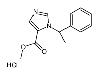 Methyl 1-[(1S)-1-phenylethyl]-1H-imidazole-5-carboxylate hydrochl oride (1:1)结构式