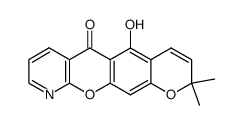 5-hydroxy-2,2-dimethyl-2H,6H-pyrano[3',2':6,7]benzopyrano[2,3-b]pyridin-6-one结构式