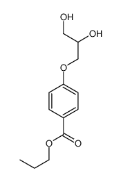 p-(2,3-Dihydroxypropoxy)benzoic acid propyl ester结构式