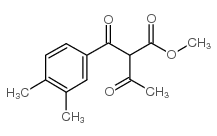 2-(3,4-二甲基苯甲酰基)-3-氧丁酸甲酯结构式