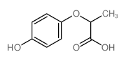 Propanoic acid,2-(4-hydroxyphenoxy)- Structure