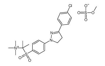 [1-[[4-[3-(p-chlorophenyl)-4,5-dihydro-1H-pyrazol-1-yl]phenyl]sulphonyl]-1-methylethyl]trimethylammonium methyl sulphate结构式