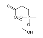 2-hydroxyethyl 3-(hydroxymethylphosphinoyl)propionate structure