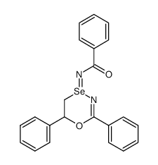 N-[2,6-Diphenyl-5,6-dihydro-4λ4-[1,4,3]oxaselenazin-(4Z)-ylidene]-benzamide Structure