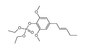 2,6-dimethoxy-4-(pent-2-en-1-yl)phenyl diethyl phosphate结构式