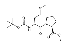 methyl (tert-butoxycarbonyl)-L-methionyl-L-prolinate Structure