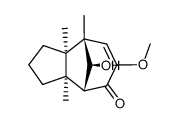 (3aα,4α,8α,8aα,9R*)-2,3,3a,4,8,8a-hexahydro-9-hydroxy-6-methoxy-3a,8,8a-trimethyl-4,8-methanoazulen-5(1H)-one结构式