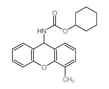 Carbamic acid,(4-methyl-9H-xanthen-9-yl)-, cyclohexyl ester (9CI) structure