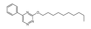 1,2,4-Triazine, 3-(decyloxy)-5-phenyl- Structure