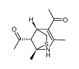 4,8-diacetyl 7-thia-2-aza-1,3-dimethylbicyclo[3.2.1]oct-3-ene结构式