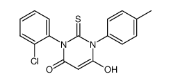 3-(2-chlorophenyl)-6-hydroxy-2-thioxo-1-(p-tolyl)-2,3-dihydropyrimidin-4(1H)-one结构式