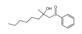 2-methyl-1-(phenylsulfinyl)octan-2-ol结构式