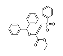 ethyl 3-(benzenesulfonyl)-2-benzhydryloxyprop-2-enoate结构式