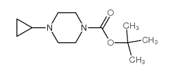 1-CYCLOPROPYLPIPERAZINE-4-CARBOXYLIC ACID TERT-BUTYL ESTER结构式