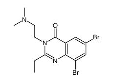 6,8-dibromo-3-[2-(dimethylamino)ethyl]-2-ethylquinazolin-4-one结构式