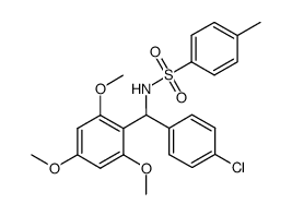 N-((4-chlorophenyl)(2,4,6-trimethoxyphenyl)methyl)toluenesulfonamide结构式
