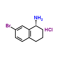 (R)-7-bromo-1,2,3,4-tetrahydronaphthalen-1-amine hydrochloride structure